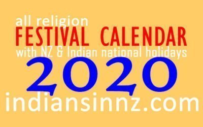 Festival Holidays Calendar 2020