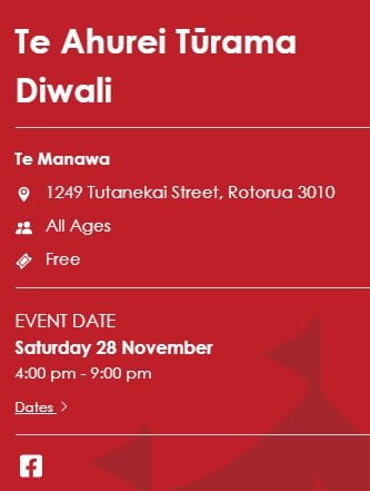 Rotorua Diwali Festival Te Ahurei Turama Diwali 2020